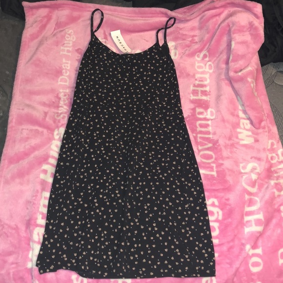 Brand New Brandy Melville Black Dress With Flowers - Picture 8 of 8